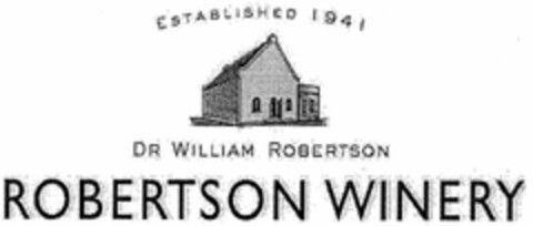 DR WILLIAM ROBERTSON ROBERTSON WINERY Logo (DPMA, 09/30/2004)