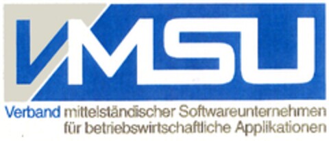 VMSU Verband mittelständischer Softwareunternehmen für betriebswirtschaftliche Applikationen Logo (DPMA, 14.06.2006)