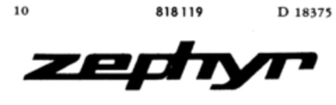 zephyr Logo (DPMA, 07.04.1965)