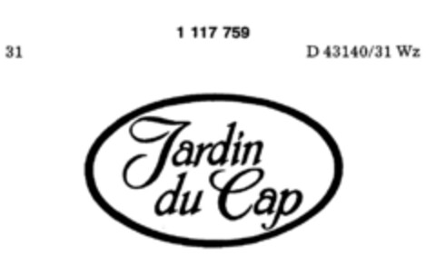 Jardin du Cap Logo (DPMA, 19.03.1987)