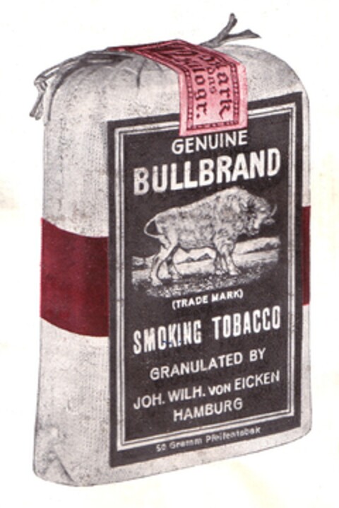 GENUINE BULLBRAND SMOKING TOBACCO Logo (DPMA, 30.09.1927)