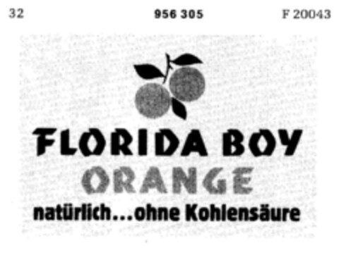 FLORIDA BOY ORANGE Logo (DPMA, 24.09.1968)