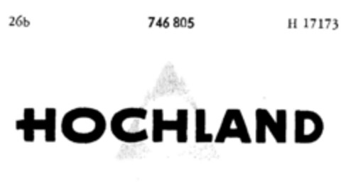 HOCHLAND Logo (DPMA, 07.12.1959)