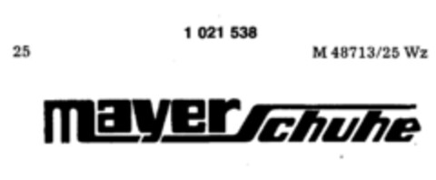 mayer Schuhe Logo (DPMA, 08.09.1980)