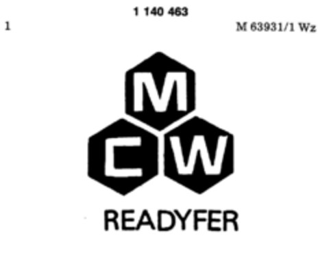 MCW READYFER Logo (DPMA, 07.11.1988)