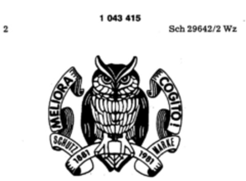 MELIORA COGITO Logo (DPMA, 14.04.1982)