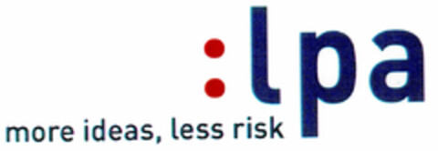 :lpa more ideas, less risk Logo (DPMA, 19.01.2000)