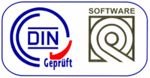 DIN Geprüft SOFTWARE Logo (DPMA, 08.05.2000)