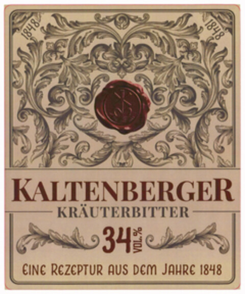 KALTENBERGER KRÄUTERBITTER EINE REZEPTUR AUS DEM JAHRE 1848 Logo (DPMA, 10/15/2018)