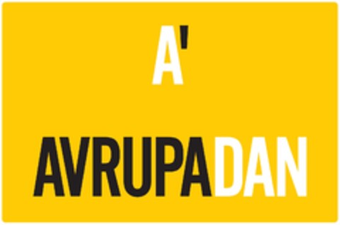 A' AVRUPADAN Logo (DPMA, 02.07.2020)