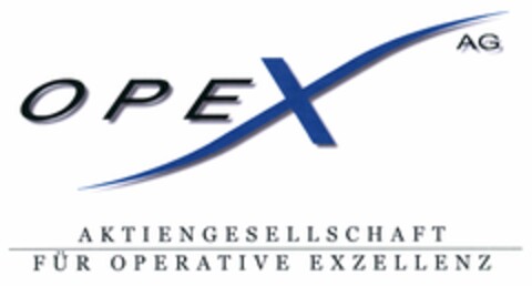 OPEX AG AKTIENGESELLSCHAFT FÜR OPERATIVE EXZELLENZ Logo (DPMA, 03/31/2004)