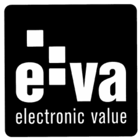 e:va electronic value Logo (DPMA, 13.09.2005)