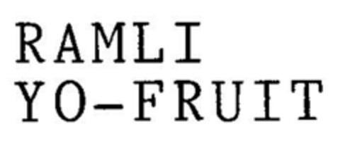 RAMLI YO-FRUIT Logo (DPMA, 04/11/1998)