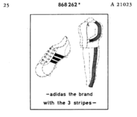 -adidas the brand with the 3 stripes- Logo (DPMA, 19.02.1970)