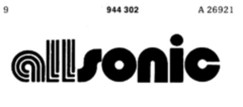 allsonic Logo (DPMA, 04.04.1975)