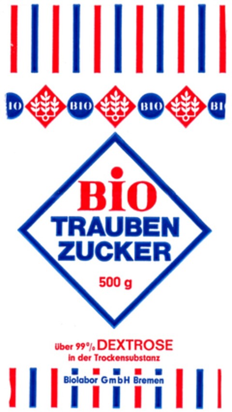 BIO TRAUBEN ZUCKER Logo (DPMA, 11/03/1964)