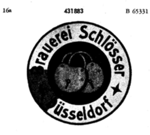 Brauerei Schlösser Düsseldorf Logo (DPMA, 01/03/1931)