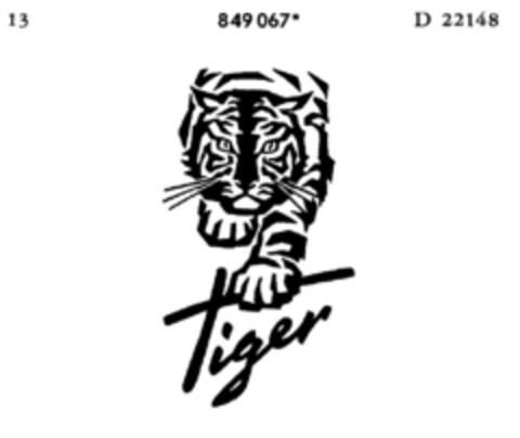 Tiger Logo (DPMA, 26.04.1968)