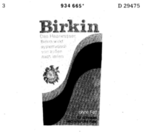 Birkin Logo (DPMA, 29.04.1975)