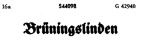 Brüningslinden Logo (DPMA, 30.07.1941)