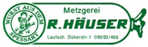 WURST AUS DEM SPESSART Metzgerei R.HÄUSER Logo (DPMA, 19.03.1982)