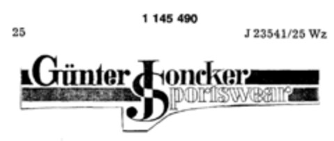 Günter Joncker Sportswear Logo (DPMA, 15.12.1988)