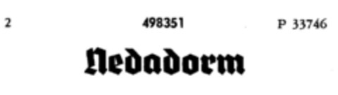 Nedadorm Logo (DPMA, 07/17/1937)