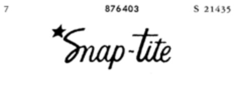 Snap-Tite Logo (DPMA, 02.09.1968)