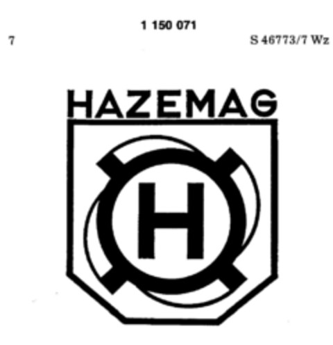 HAZEMAG H Logo (DPMA, 05/31/1988)