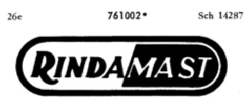 RINDAMAST Logo (DPMA, 08.01.1962)