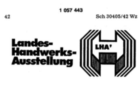 Landes-Handwerks-Ausstellung LHA' Logo (DPMA, 02.07.1983)