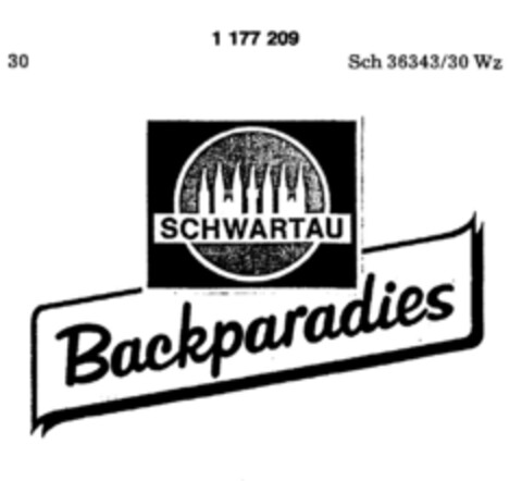 SCHWARTAU Backparadies Logo (DPMA, 06/15/1990)