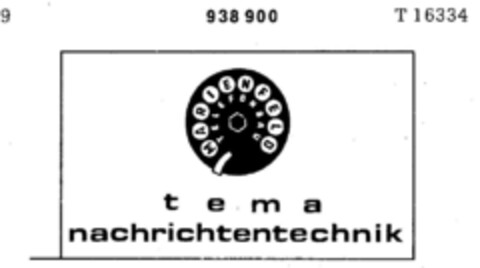 MARIENFELD TELEFONBAU t e m a   nachrichtentechnik Logo (DPMA, 07/25/1974)