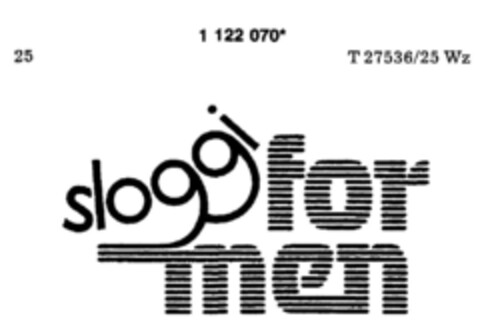 sloggi for men Logo (DPMA, 27.04.1988)