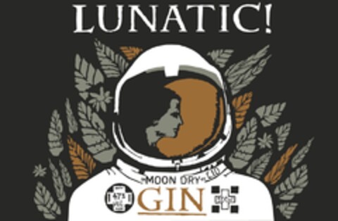 LUNATIC! »MOON DRY« C.I.D 47% VOL. GIN 500ml Logo (DPMA, 24.09.2015)