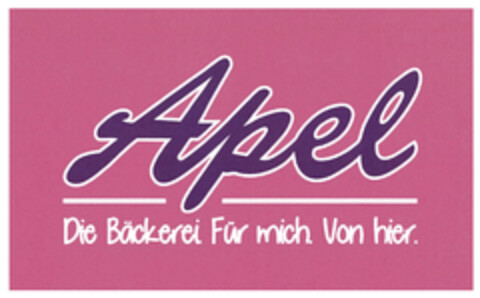 Apel Die Bäckerei Für mich. Von hier. Logo (DPMA, 08/10/2023)