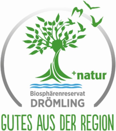 +natur Biosphärenreservat DRÖMLING GUTES AUS DER REGION Logo (DPMA, 16.05.2023)