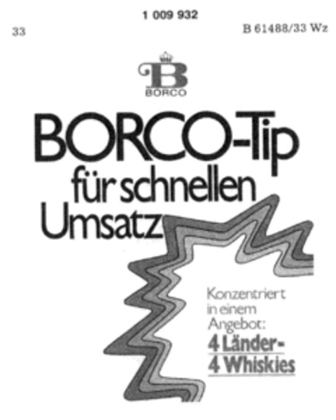 BORCO-Tip für schnellen Umsatz Logo (DPMA, 17.11.1978)