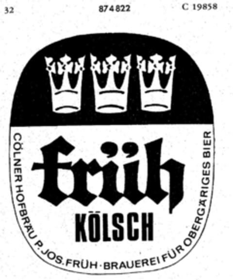 früh KÖLSCH Logo (DPMA, 24.05.1969)