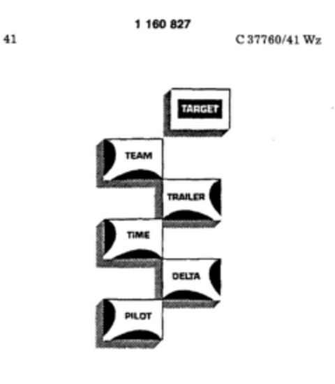 TARGET TEAM TRAILER TiME DELTA PILOT Logo (DPMA, 06/21/1988)
