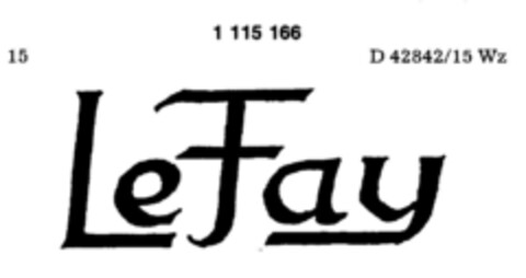 Le Fay Logo (DPMA, 13.12.1986)