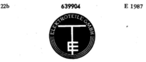ET ELEKTROTEILE GMBH Logo (DPMA, 26.09.1952)