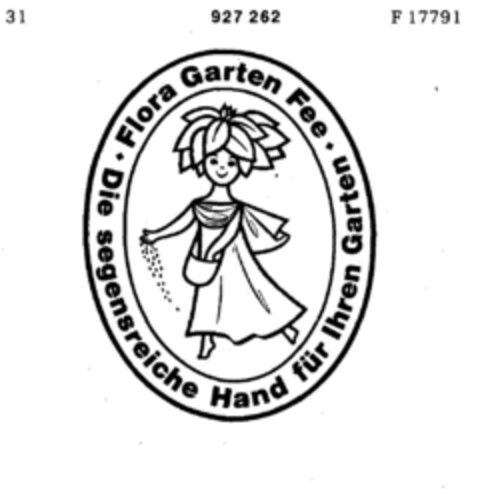 Flora Garten Fee Die segenreiche Hand für ihren Garten Logo (DPMA, 08.12.1966)