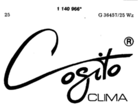 Cogito CLIMA Logo (DPMA, 22.02.1989)