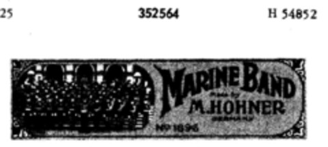 MARINE BAND Made by M. HOHNER Germany Logo (DPMA, 14.01.1926)