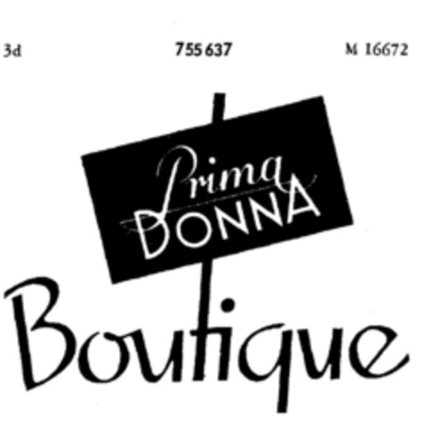 Prima Donna Boutique Logo (DPMA, 23.07.1960)