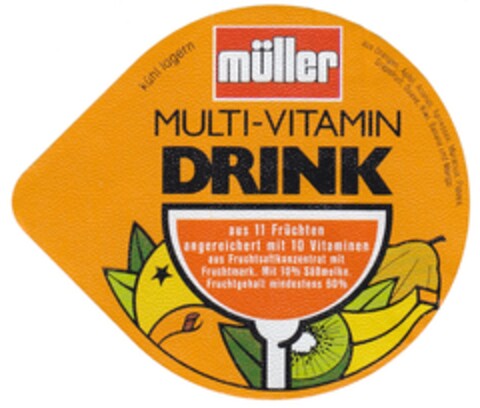 müller MULTI-VITAMIN DRINK Logo (DPMA, 21.04.1992)