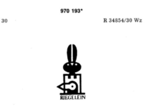 RIEGELEIN Logo (DPMA, 03.02.1978)