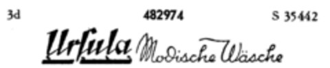 Ursula Modische Wäsche Logo (DPMA, 26.07.1935)