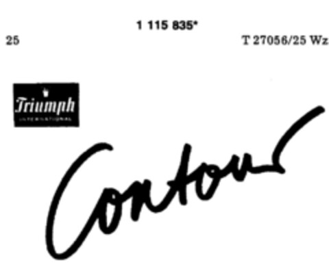 Triumph INTERNATIONAL Contour Logo (DPMA, 03.12.1987)